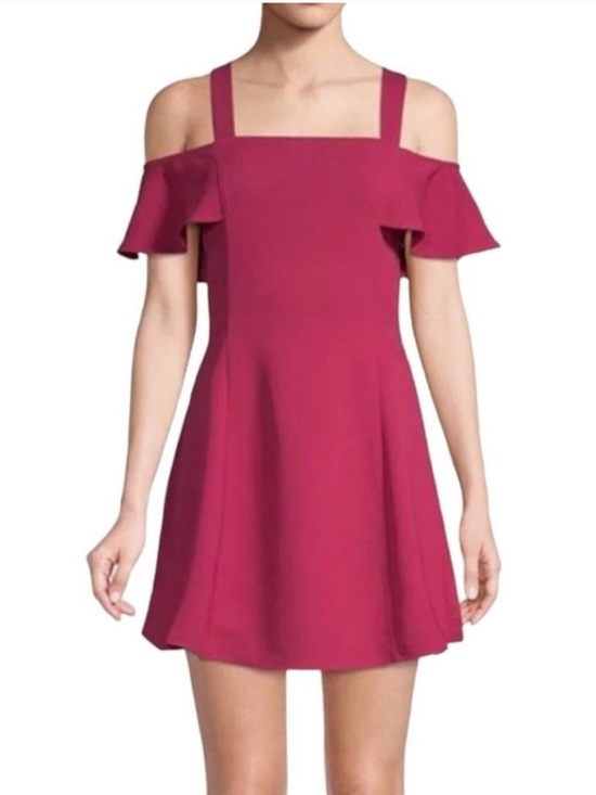 Likely Dresses & Skirts - Likely Bellamy Dress Red Off Shoulder Fit Flare Mini Dress Size 2 NWT